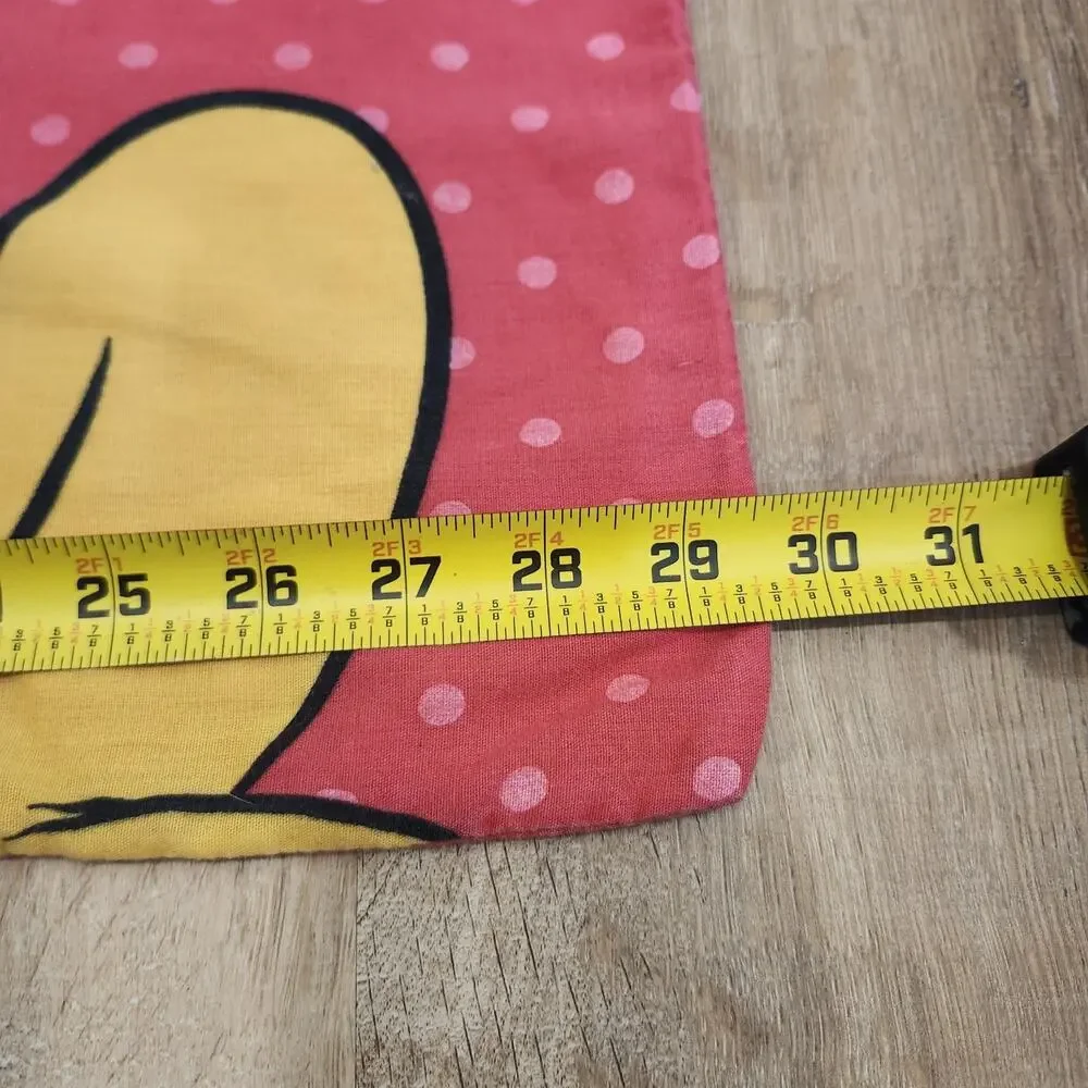 Vtg Disney Mickey Mouse & Pluto Double Sided Color Block Standard Pillow Case